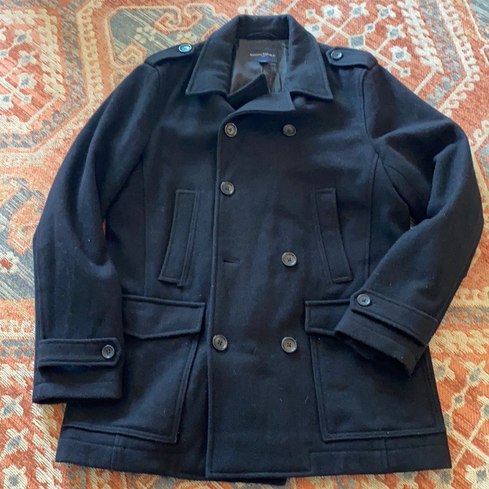 Banana Republic wool pea coat; size Medium